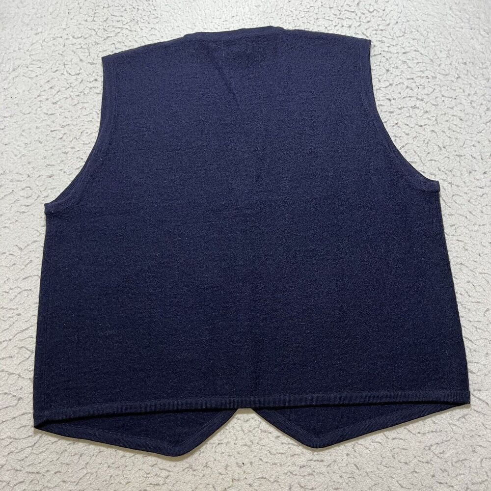 Vintage Koret Women's Large Pure Wool Cardigan Sweater Vest Embroidery V-Neck - Picture 8 of 10